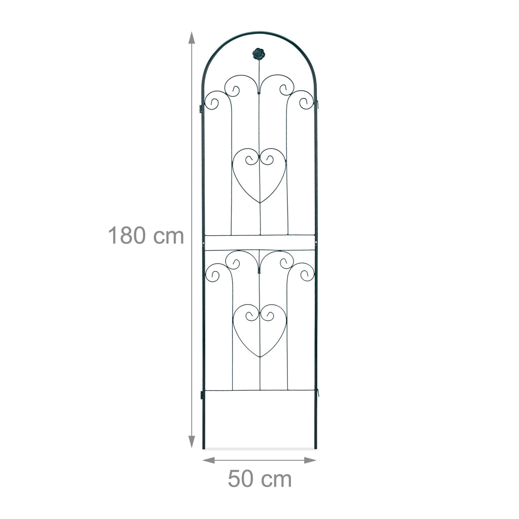 Relaxdays Metal Garden Trellis Set of 2 – 180cm Vintage Climbing Aid