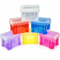 Mnixy 6 Pack Mini Plastic Storage Containers with Lids, Stackable, Clear PP - image 1