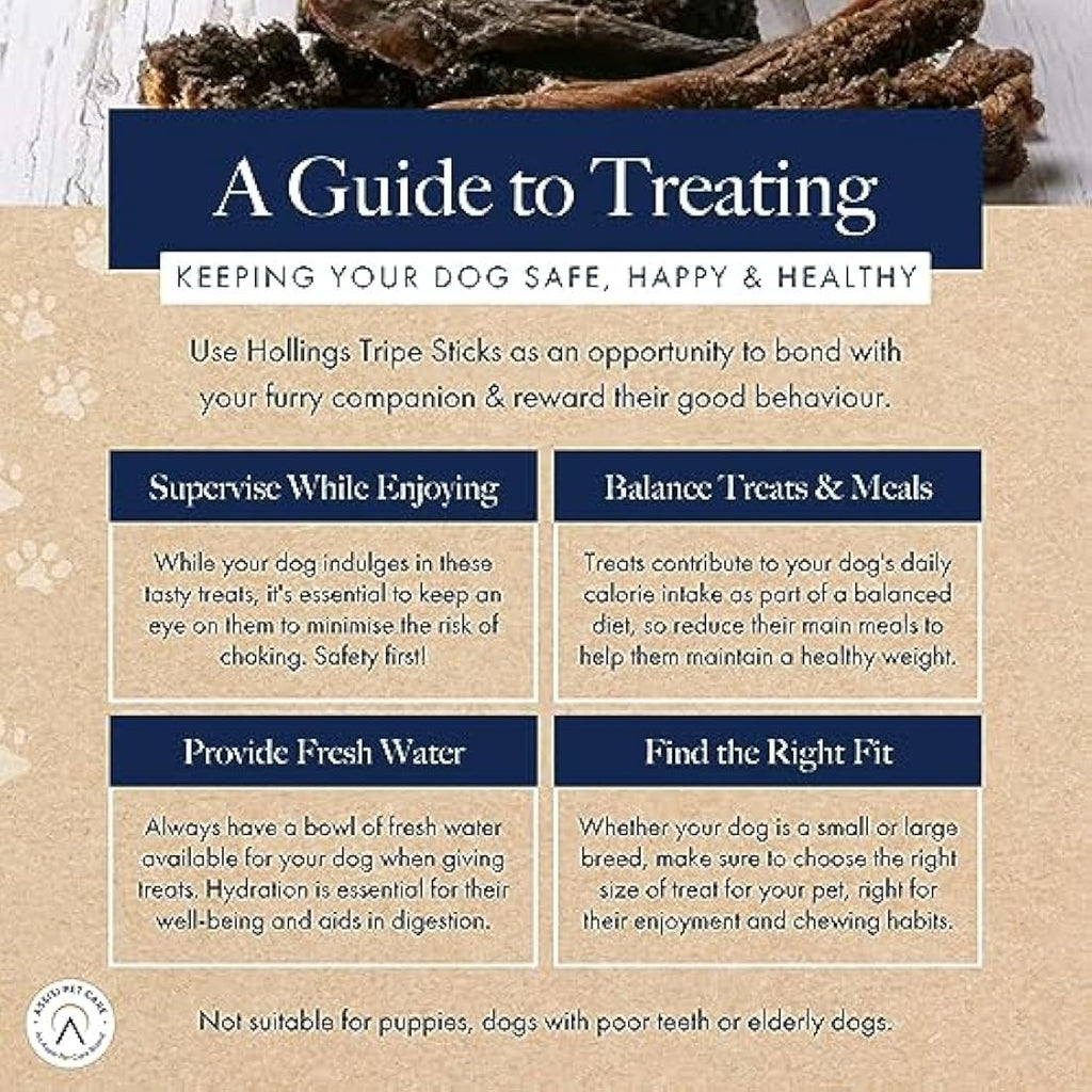Hollings Beef Tripe Sticks Dog Treats | Natural Grain Free Chews - 2.5kg