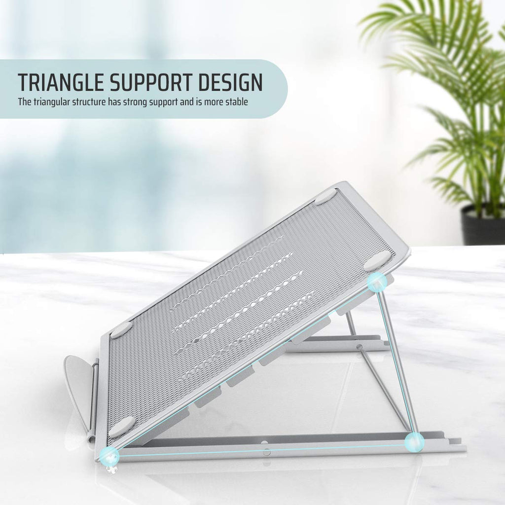 Lidasen Laptop Stand Tablet,Foldable Portable Ventilated Desktop Laptop Holder, Cooling Stand 10"-15.6" compatible with Dell XPS, HP