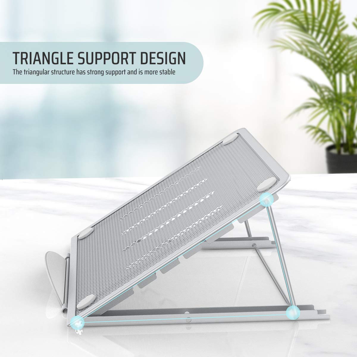 Lidasen Laptop Stand Tablet,Foldable Portable Ventilated Desktop Laptop Holder, Cooling Stand 10"-15.6" compatible with Dell XPS, HP