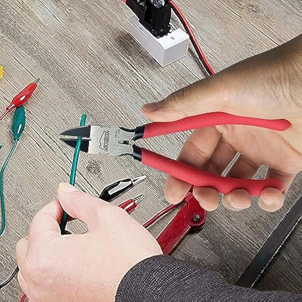 HOUSERAN 8-Piece Plier Set with Case – Non-Slip DIY Hand Tool Kit
