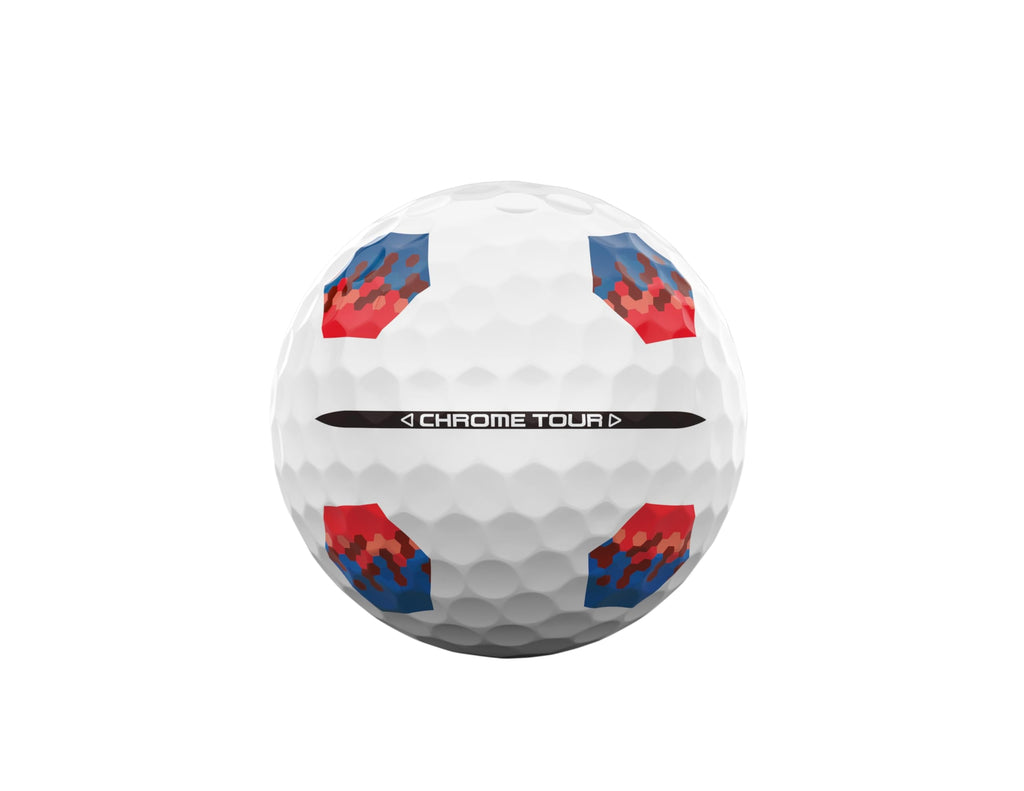 Callaway Chrome Tour 2024 Golf Balls – TruTrack Blue/Red Precision