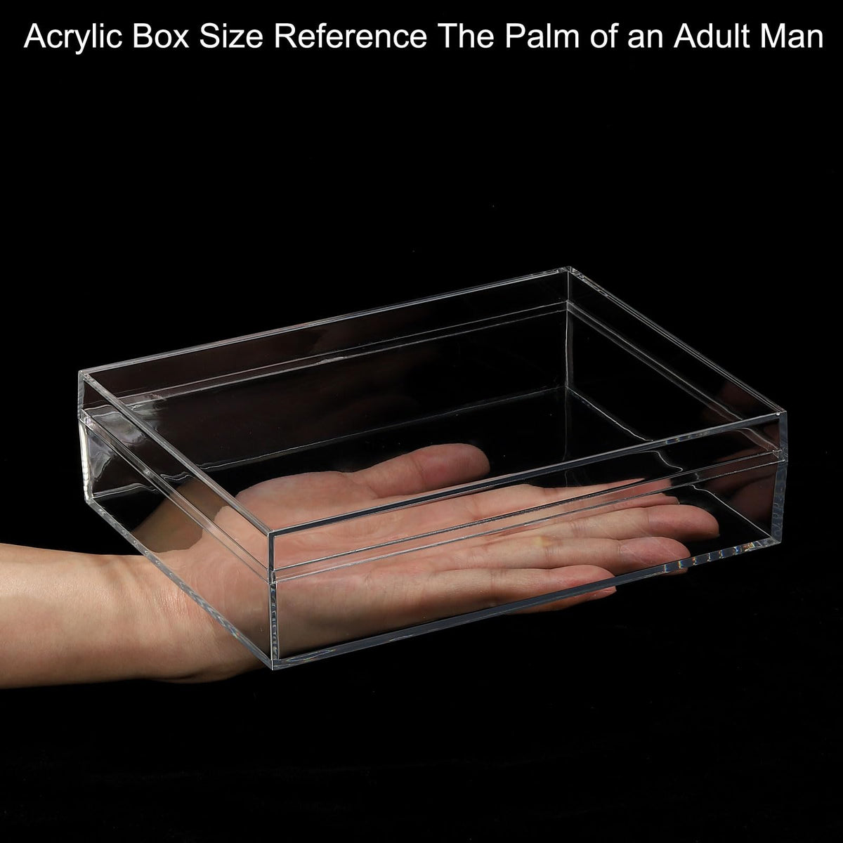 PATIKIL Acrylic Box with Lid 7.87" x 5.91" x 1.97", Clear Acrylic Display Boxes Plastic Square Cube Containers Storage Organizer for Candy Tiny - image 3