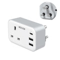 MSCIEN Type D India Travel Plug Adapter with USB – Grounded Charger