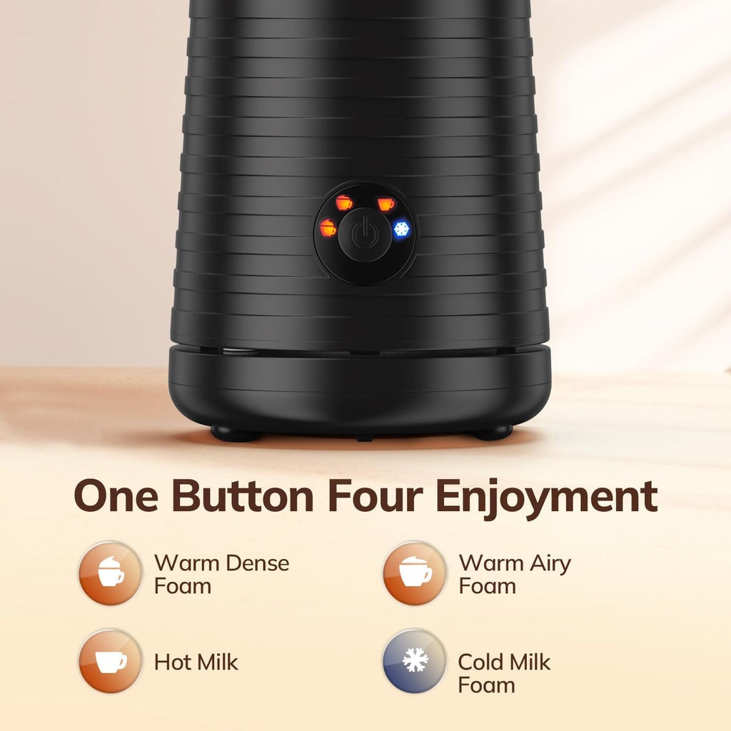 Morpilot 4-in-1 Electric Milk Frother | 240ml Hot & Cold Milk Foamer
