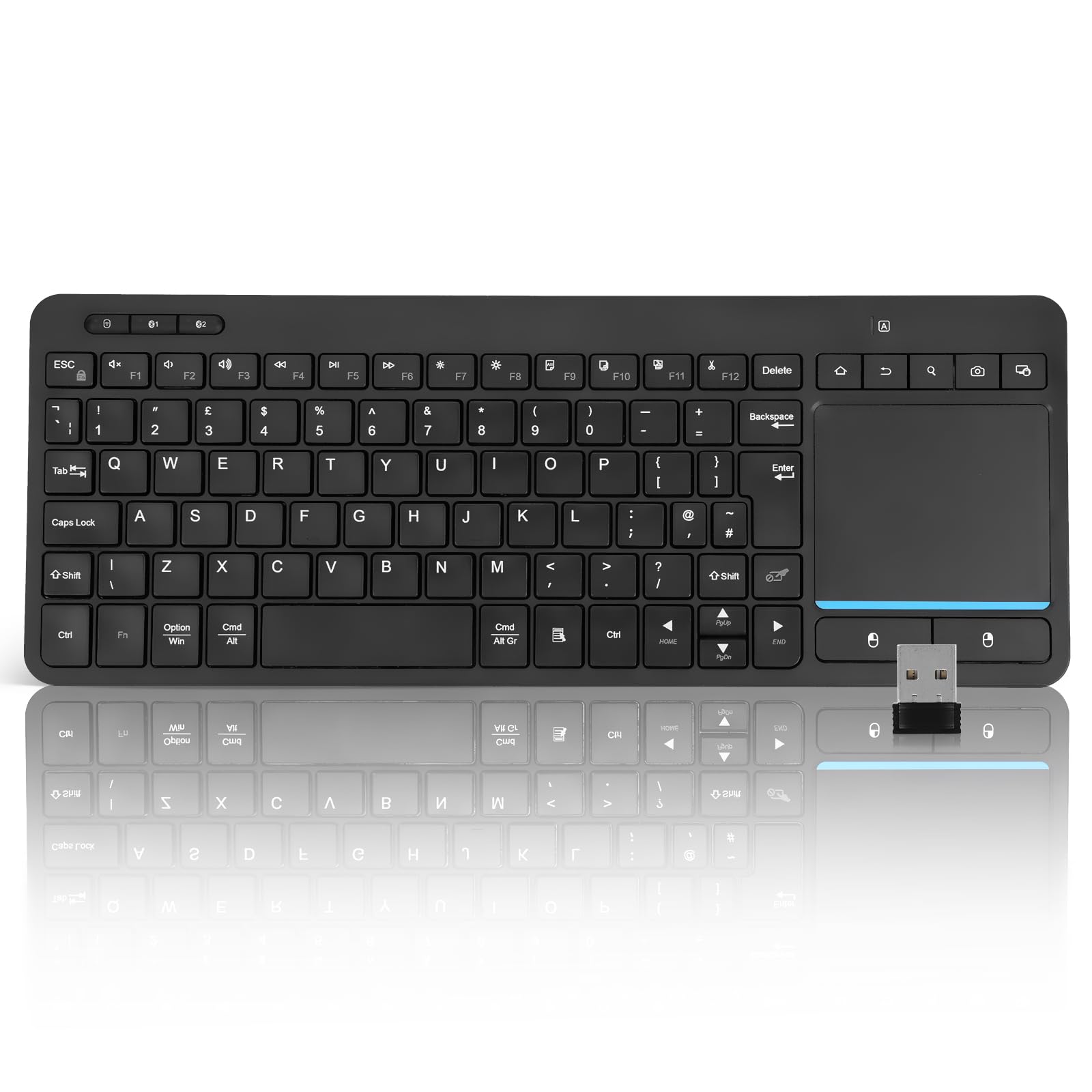 Bnnwa Multi-Device Wireless Bluetooth Keyboard with Large Touchpad