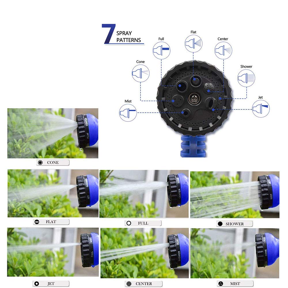 Jackeyhouse 150FT Expandable Garden Hose – Flexible Non Kink Pipe