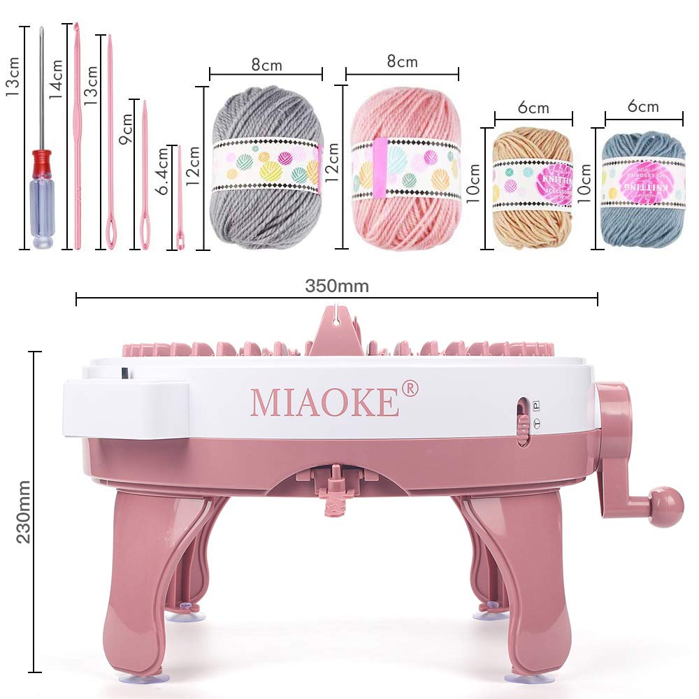 MIAOKE 48 Needles Knitting Machine | Large Weaving Loom for Hats & Scarves