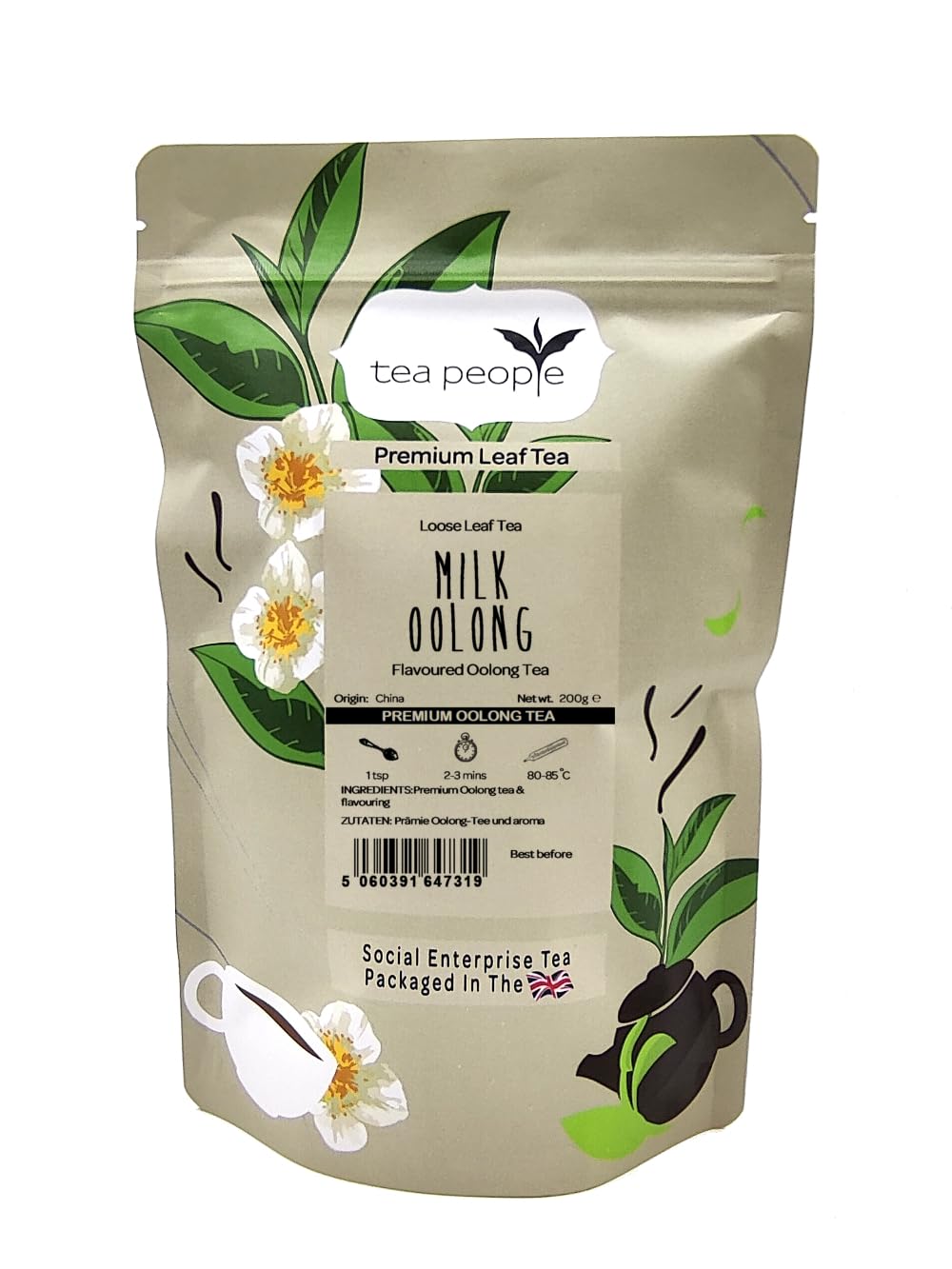 Tea People Milk Oolong Tea – Creamy Fujian Loose Leaf - 200g Refill