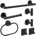 Jolof Store 7-Piece Bathroom Hardware Set | Black SUS304 Stainless Steel