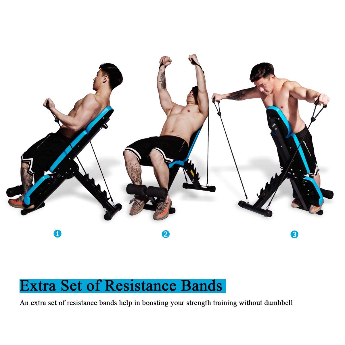 JX FITNESS Adjustable Weight Bench | Multiuse Home Gym Workout Bench