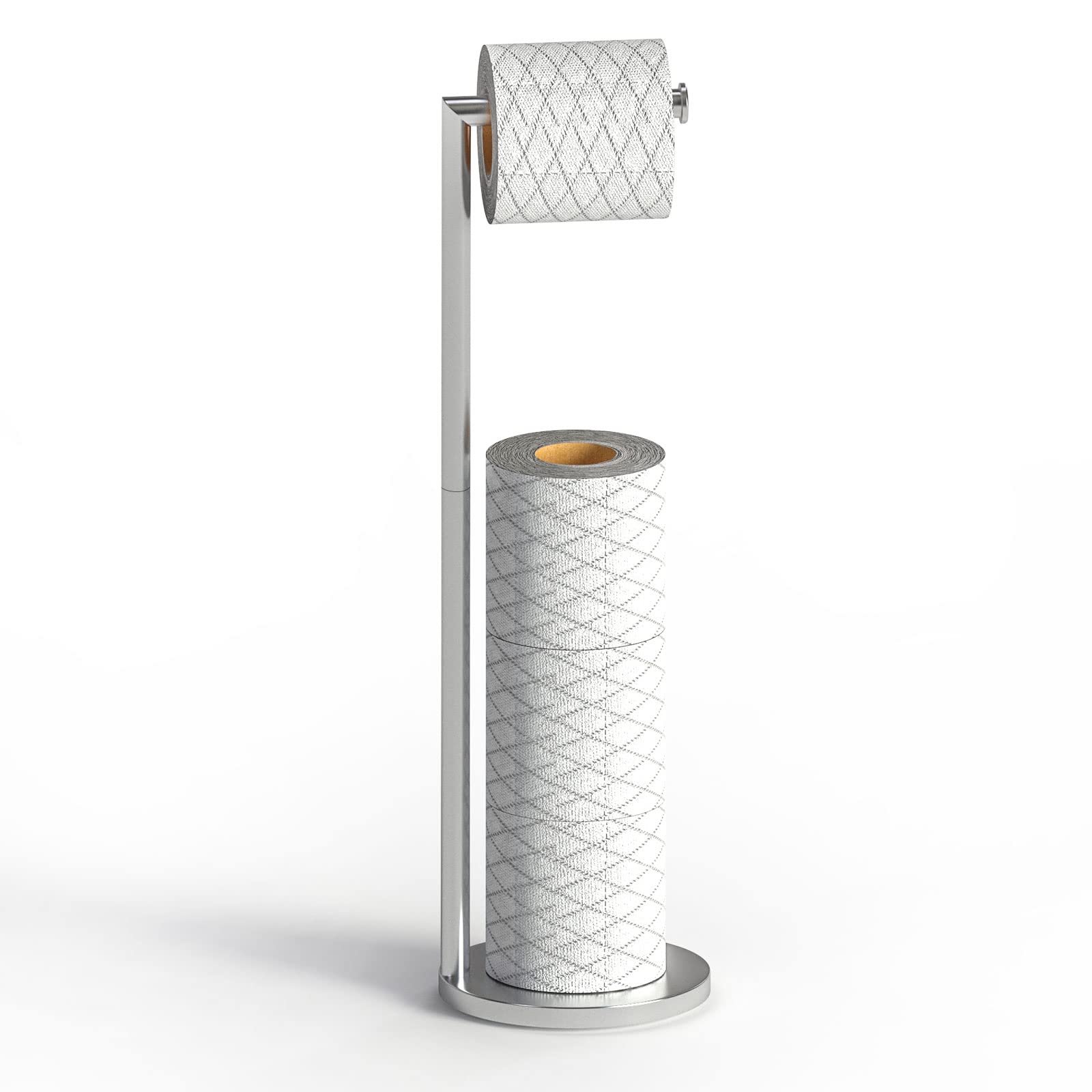 Free Standing Toilet Paper Holder - Stainless Steel Stand