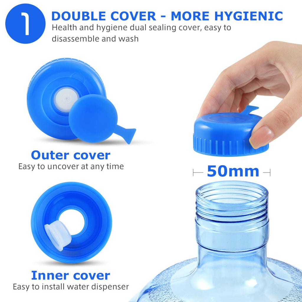 CLISPEED 5L Water Bottle – Food Grade Reusable Jug with Handle