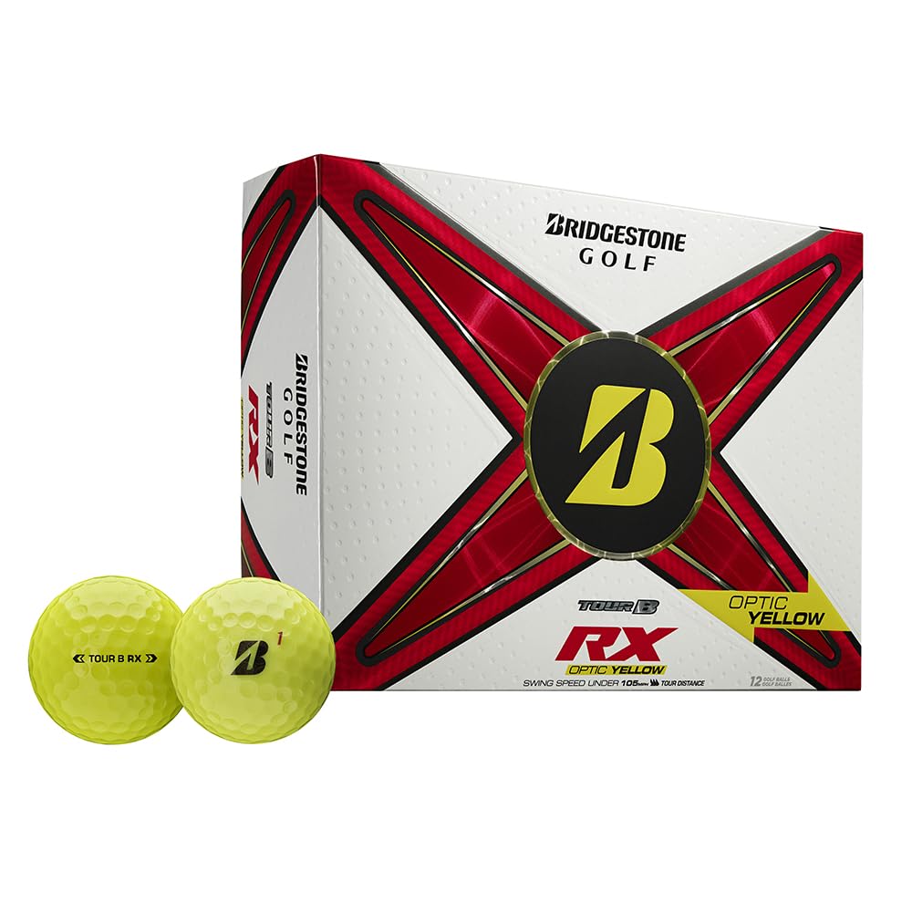 Bridgestone Golf 2024 Tour B RX Yellow Golf Balls - 12 Pack Dozen