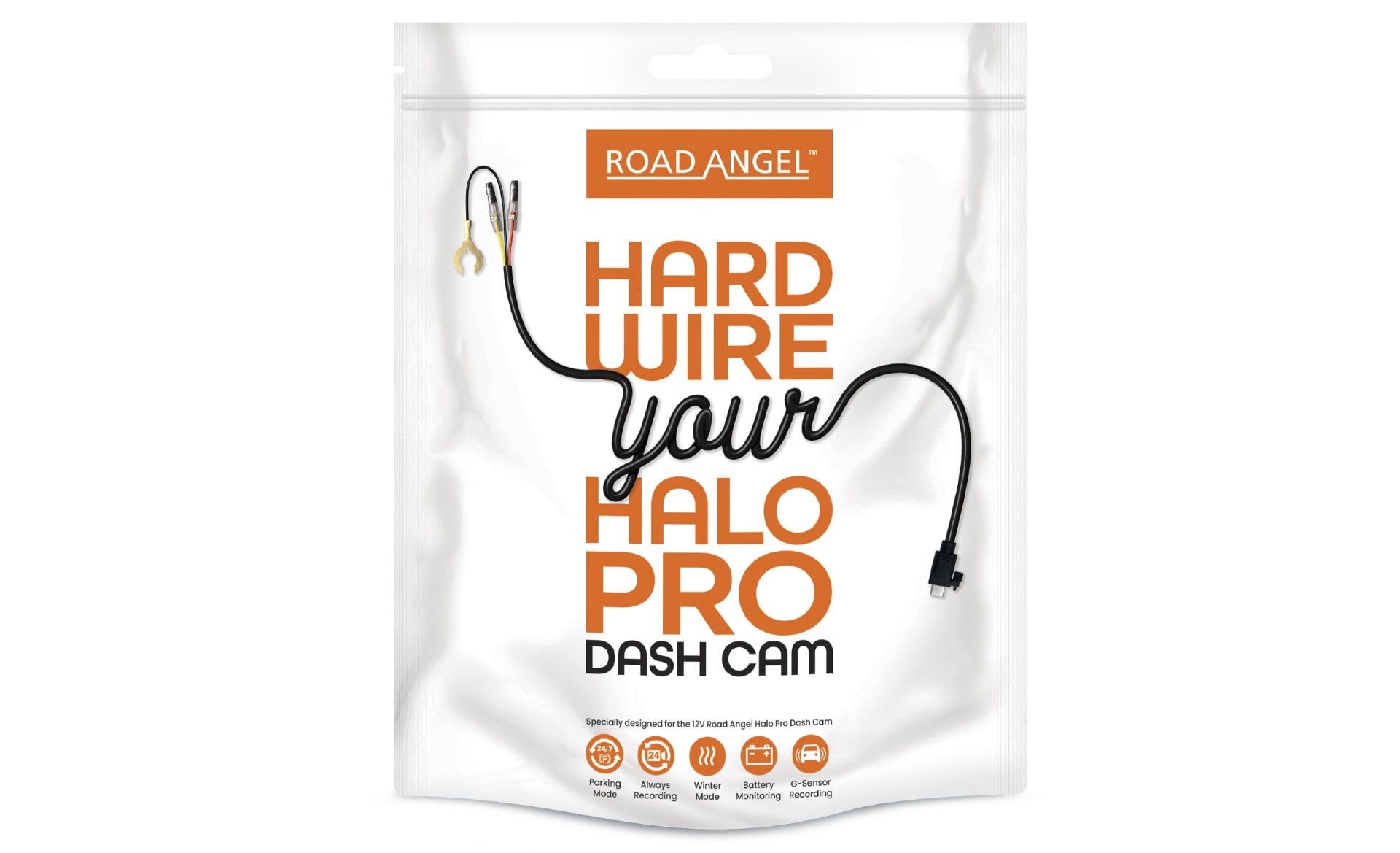 Road Angel Hardwire Kit for Halo Pro & Pure | Parking Mode & 12V Type C
