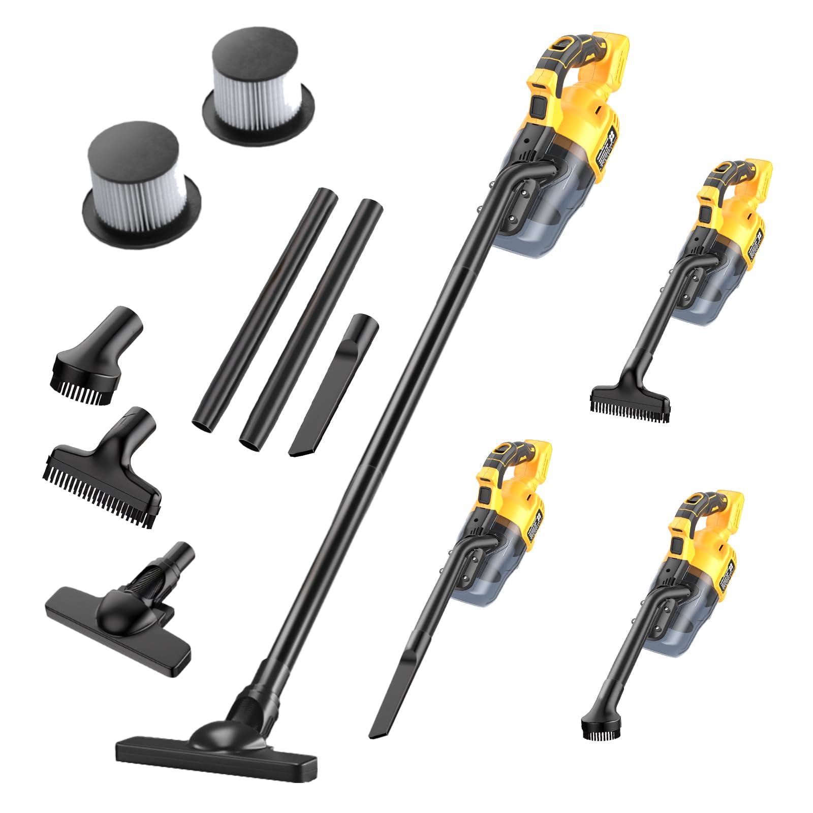 Gruecoinno 500W Cordless Stick Vacuum for Dewalt 18V Battery
