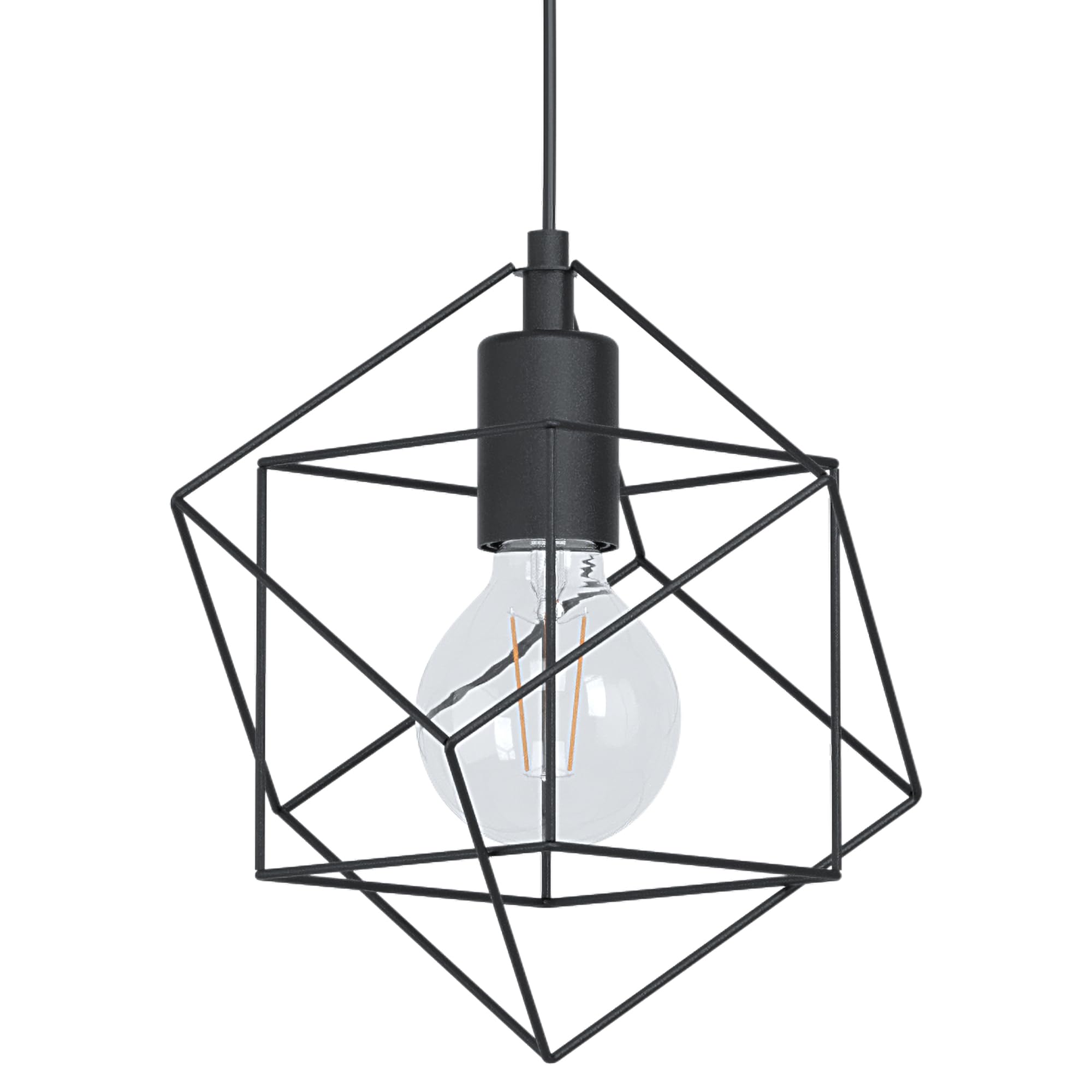 Eglo Straiton Black Steel Geometric 3-Light Pendant | Jolof Store