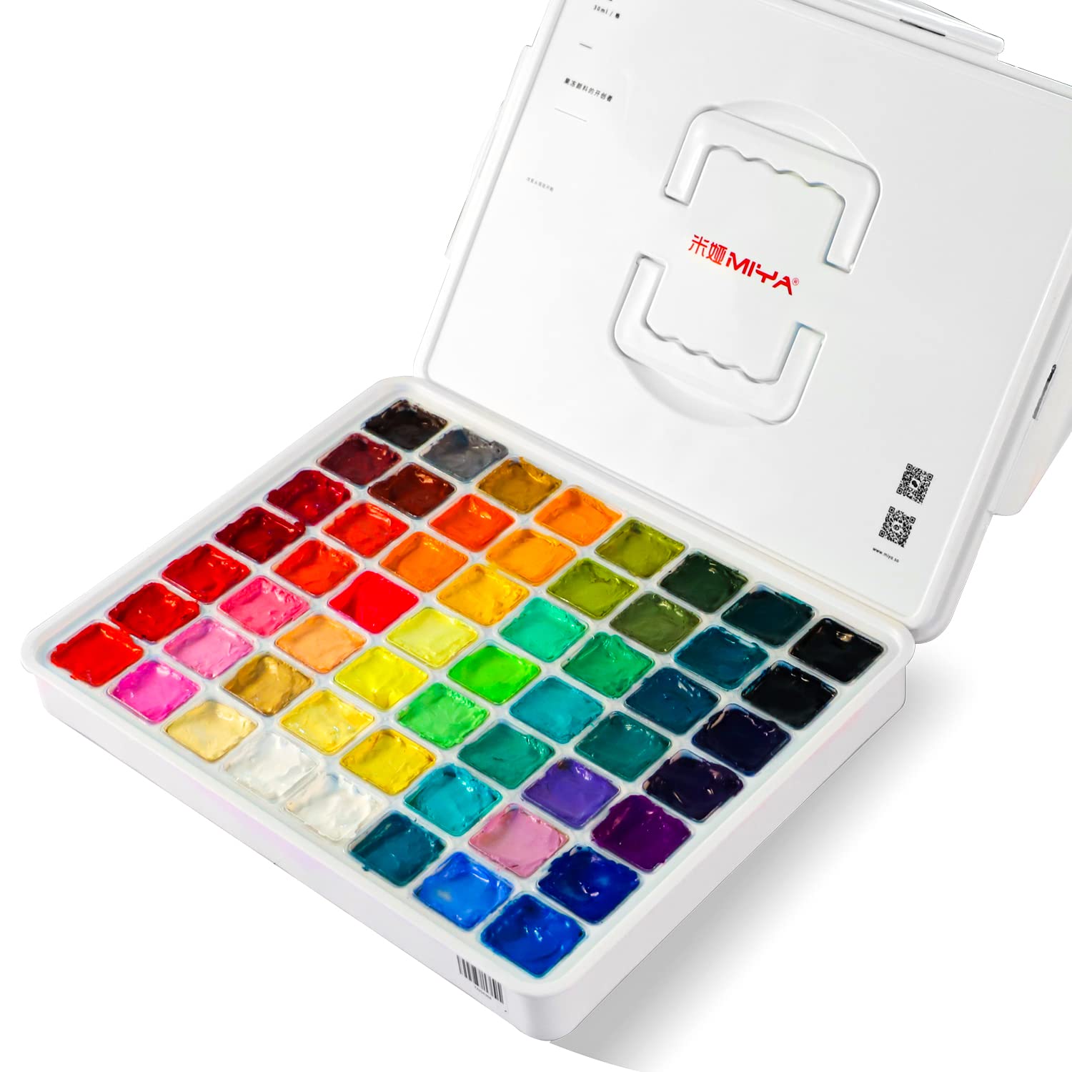 HIMI Gouache Paint Set | 56 Colors Jelly Cup Design with Carrying Case