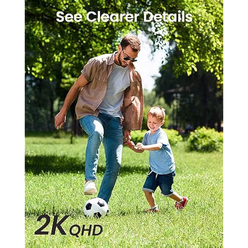 DEKCO 2K Outdoor Security Camera – 350° Pan/Tilt Motion Tracking