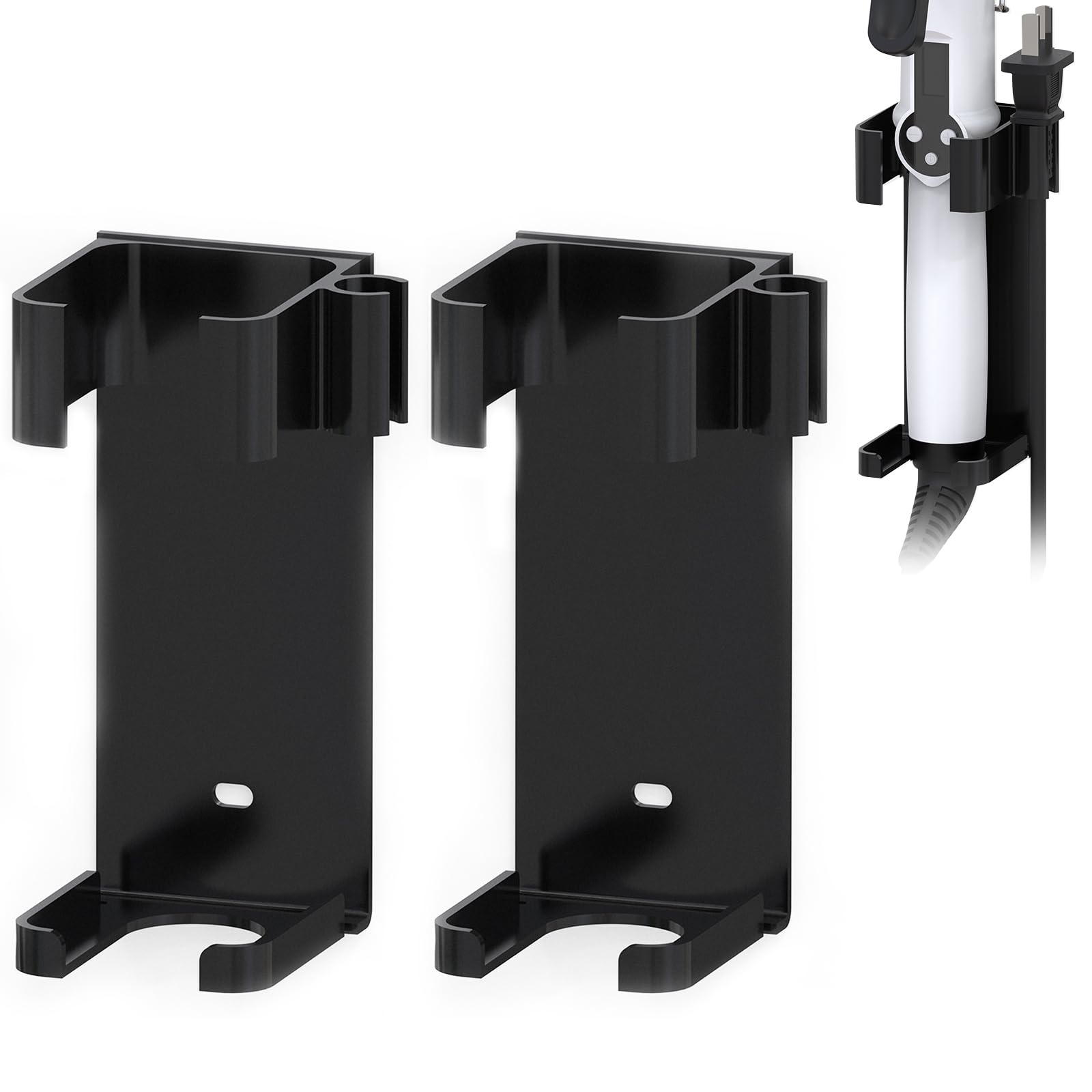 2-Pack Extra Large Curling Iron Holder | No-Drill Wall Mount