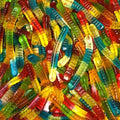 Halal Gummy Jelly Worms – 1KG Bulk Bag Fruit Juice Sweets