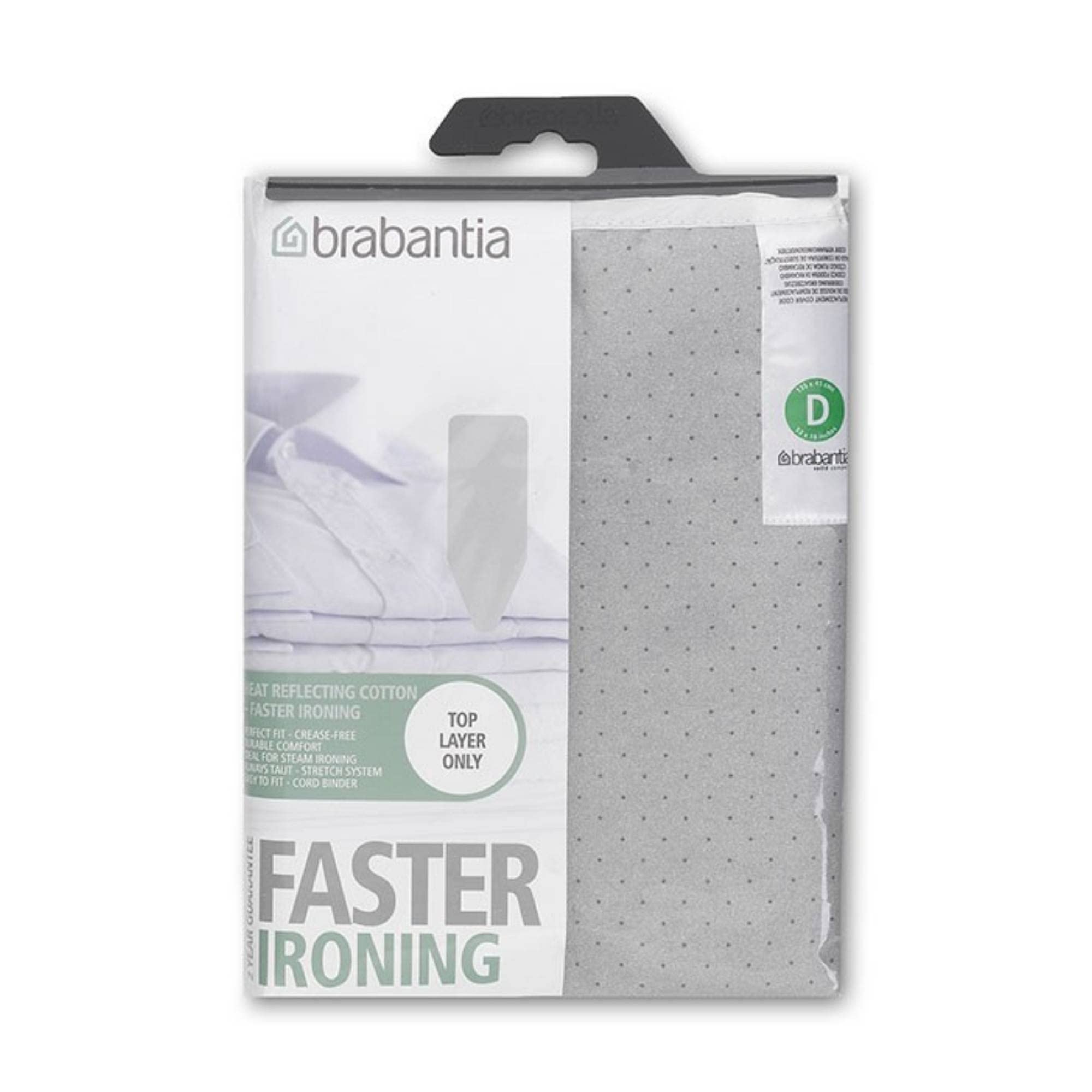 Brabantia Ironing Board Cover D | Metallised Heat-Resistant Foam