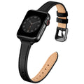 SUNFWR Genuine Leather Apple Watch Strap – Slim Replacement Band (38-41mm)
