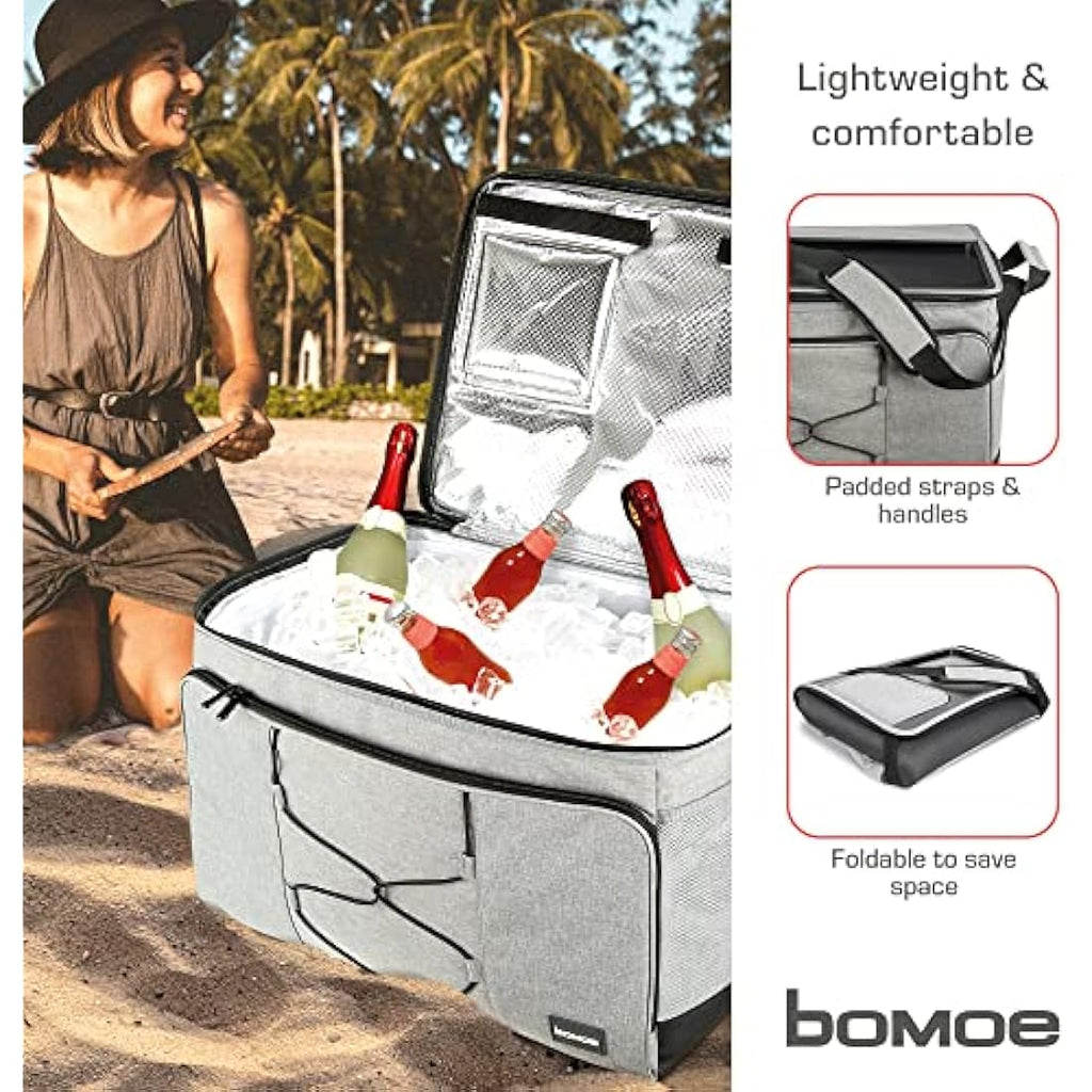 bomoe Foldable Cooler Bag – 16h Insulated Leakproof Picnic Bag
