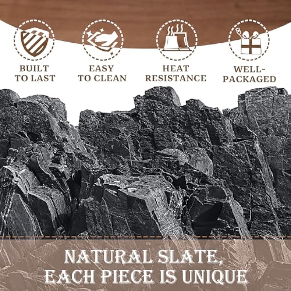 48-Piece Slate Drink Coasters | 4-Inch Black Stone Engraving Blanks