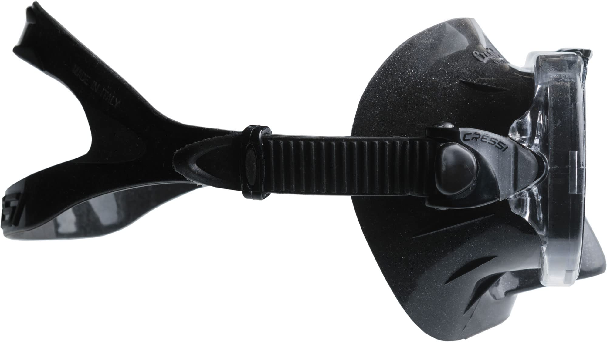 Cressi Estrella Single Lens Snorkeling Mask – Black Silicone, One Size