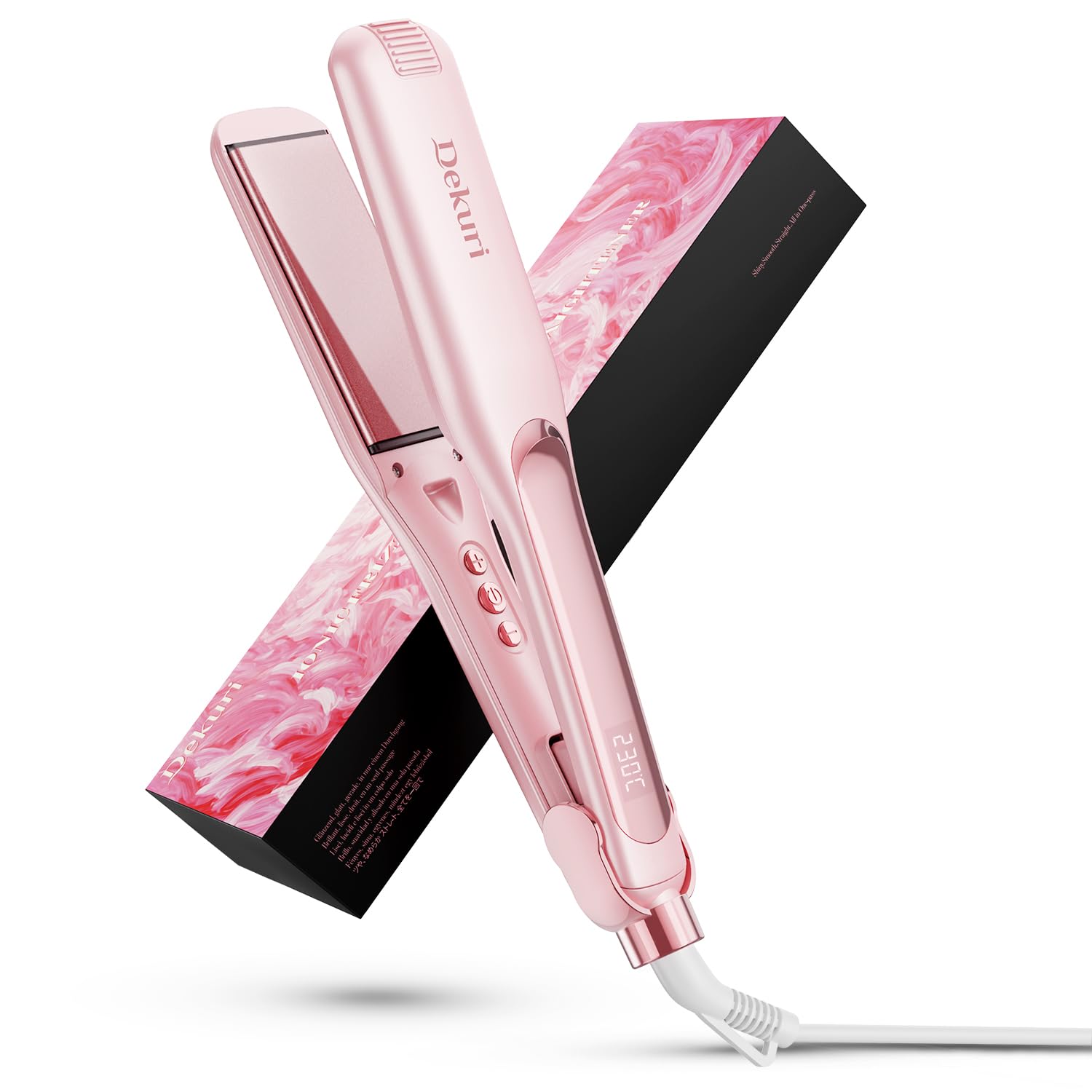 Dekuri Professional Wide Plate Hair Straightener – Ceramic Flat Iron