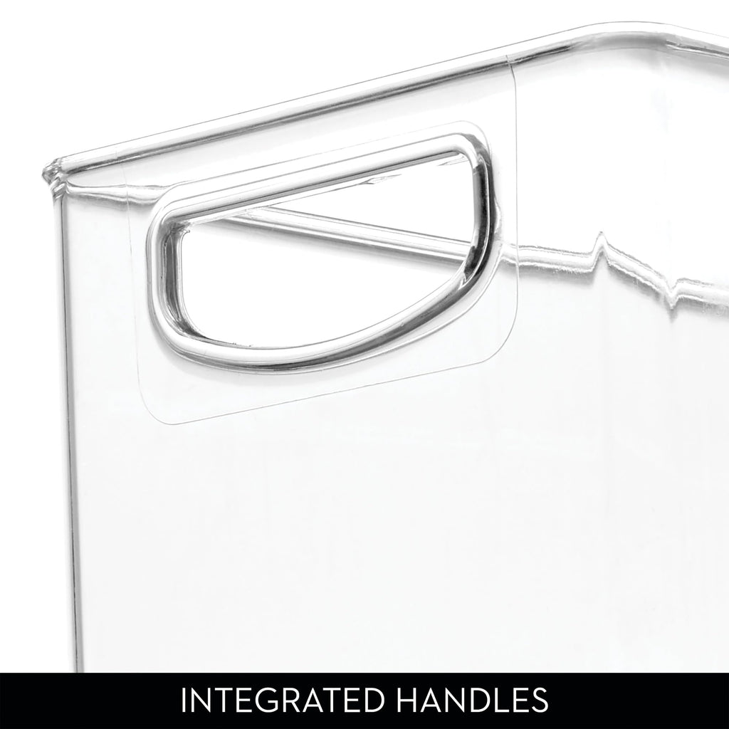 InterDesign iDesign Recycled Plastic Stackable Storage Bin with Handles – Clear