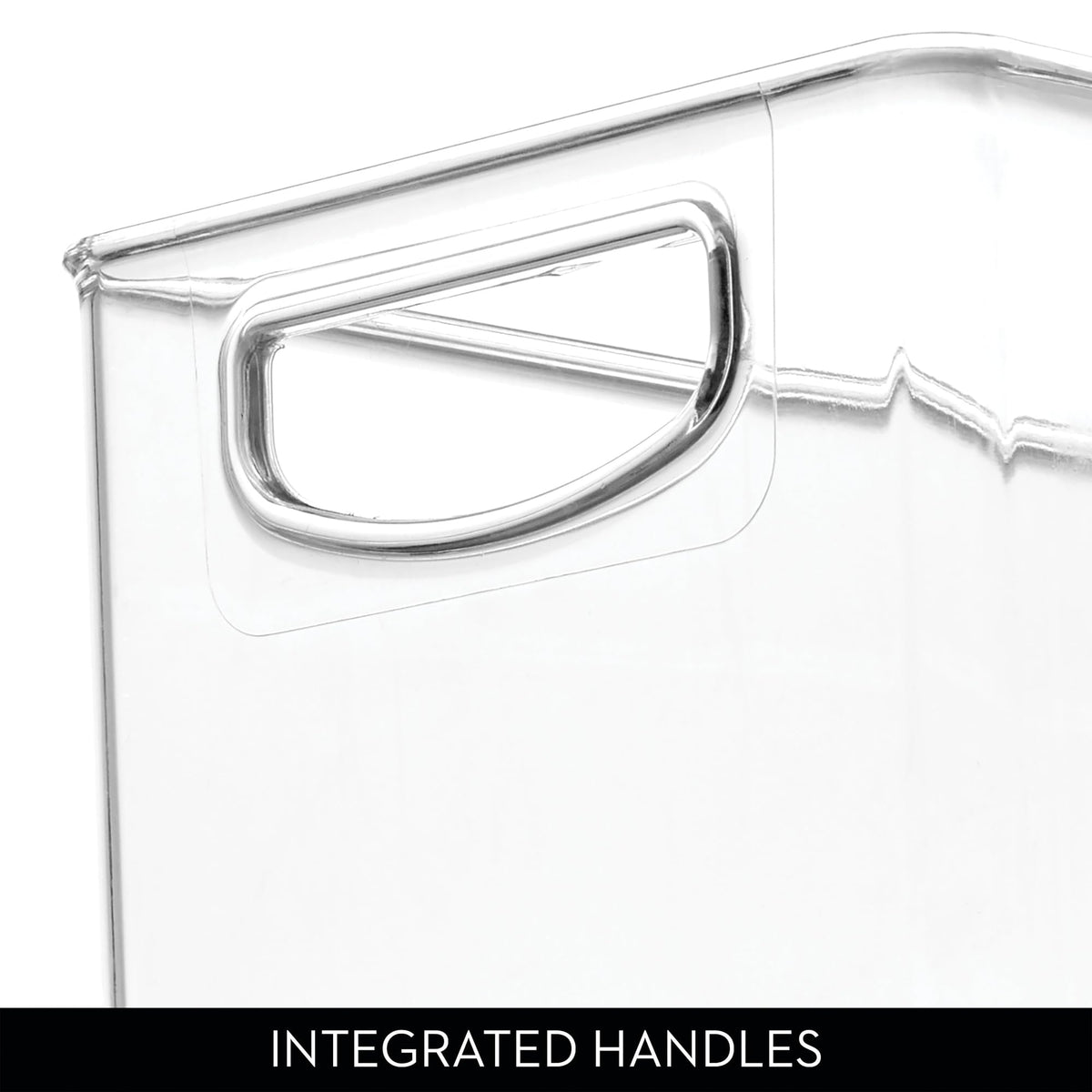 InterDesign iDesign Recycled Plastic Stackable Storage Bin with Handles – Clear