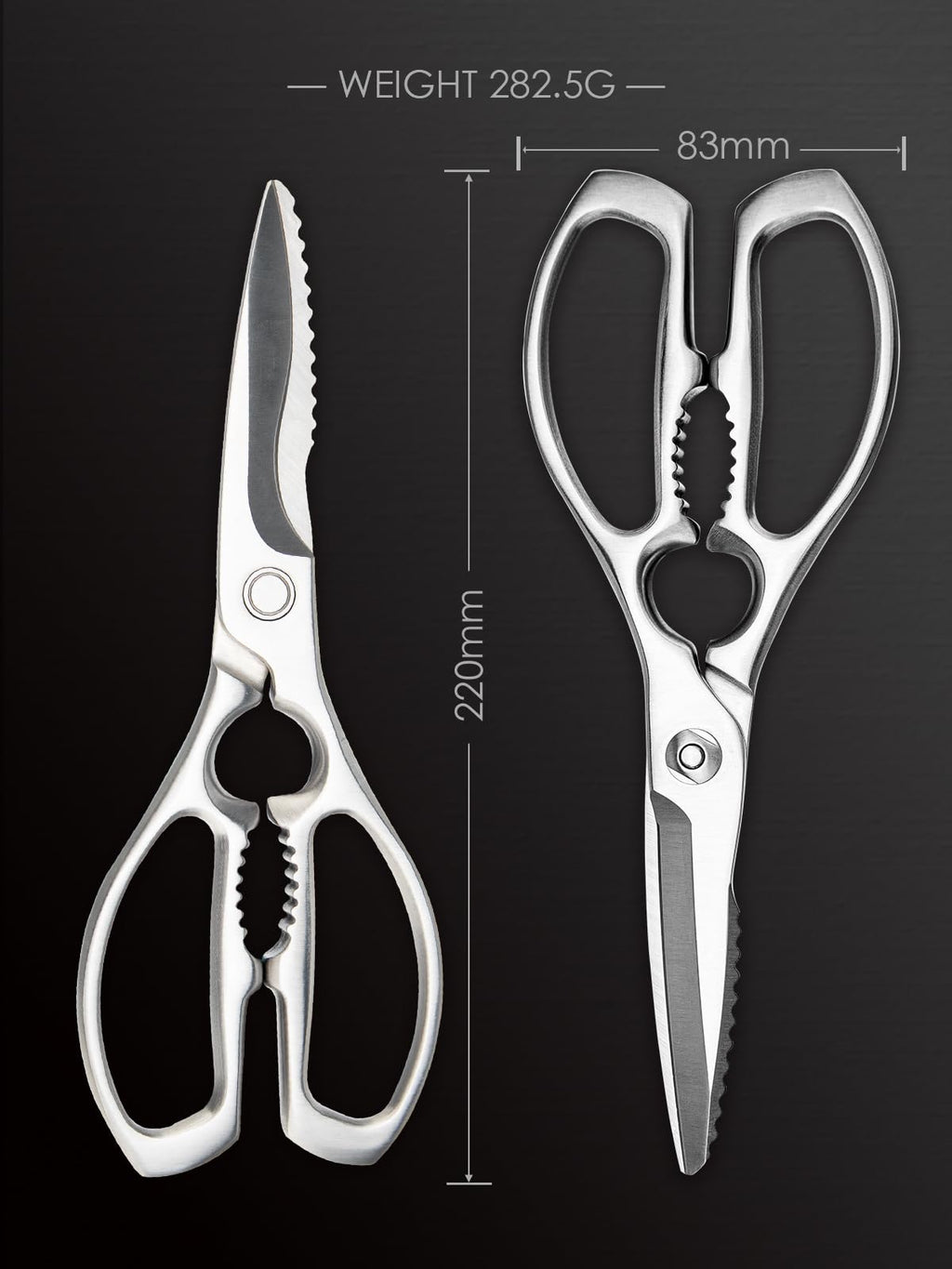 Simcoker Heavy Duty Kitchen Scissors | All-Steel Poultry & Meat Shears