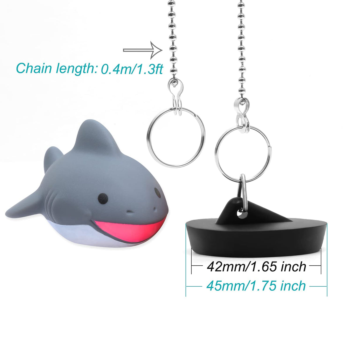 MAIXINNEW Bath Plug with Chain 45mm Cute Floating - image 2