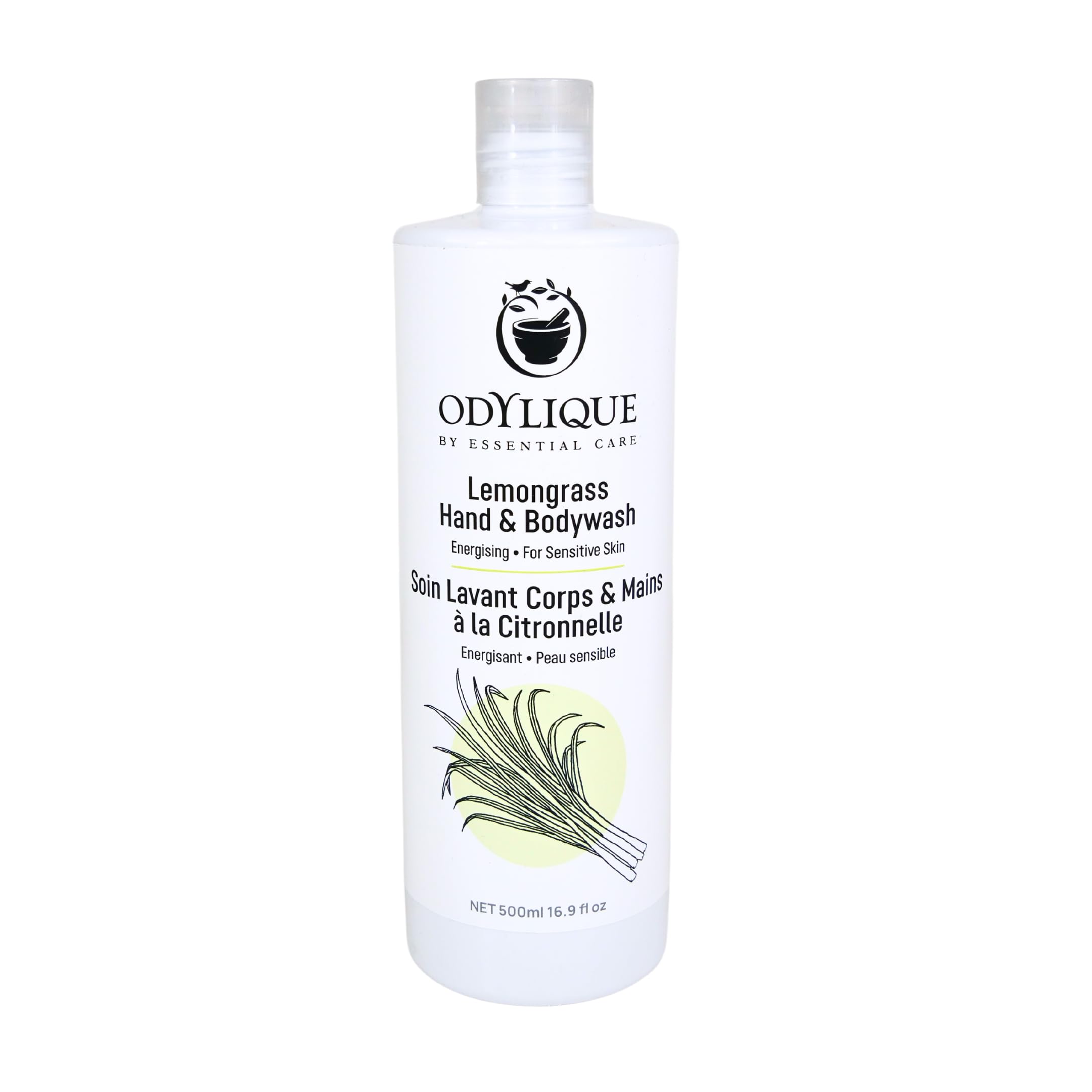 Odylique Lemongrass Hand & Body Wash - Organic & Vegan Cleanser - 500ml