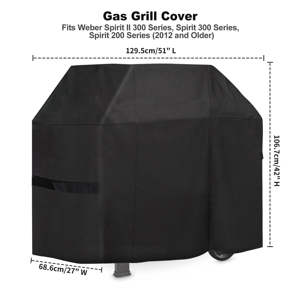 Onlyfire Waterproof BBQ Cover – Heavy Duty Grill Cover for Weber Spirit 300