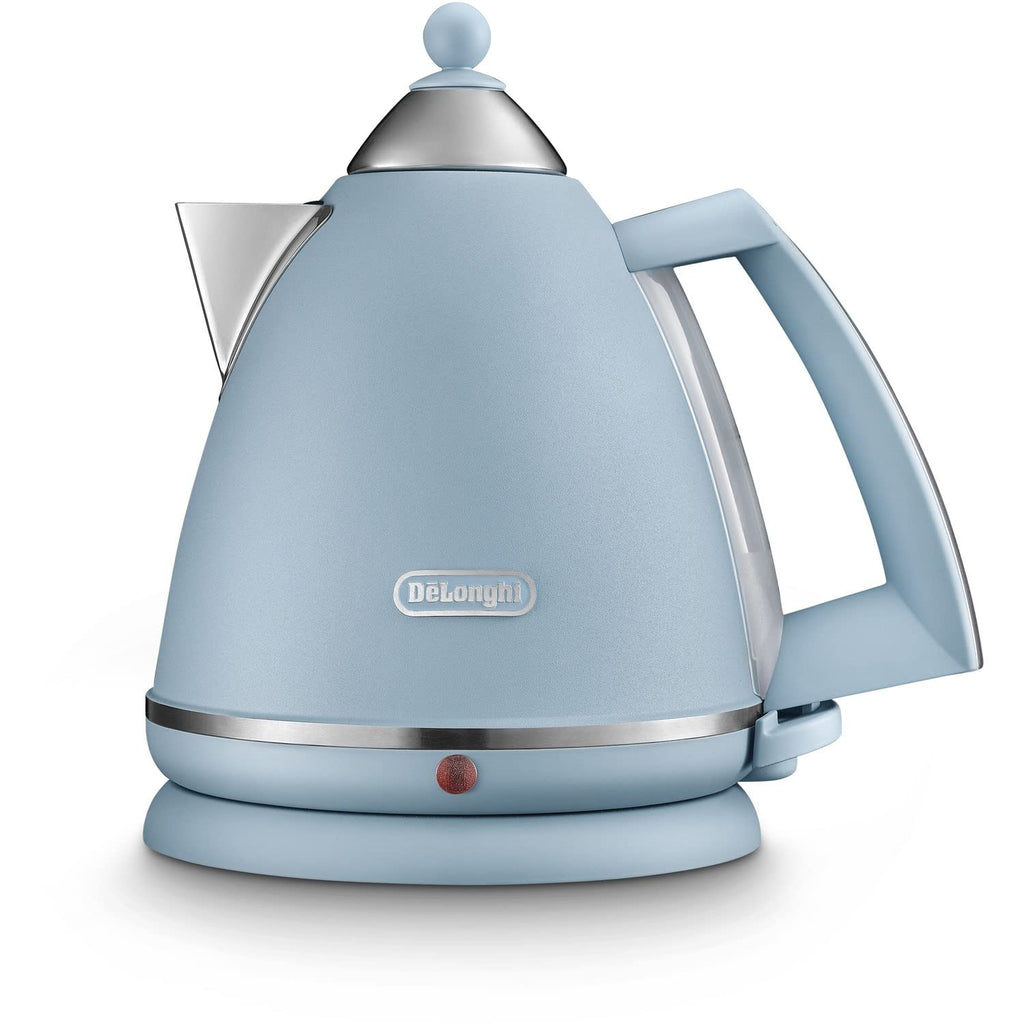 De'Longhi Argento Flora Electric Kettle – 1.7L Rapid Boil, Agave Blue