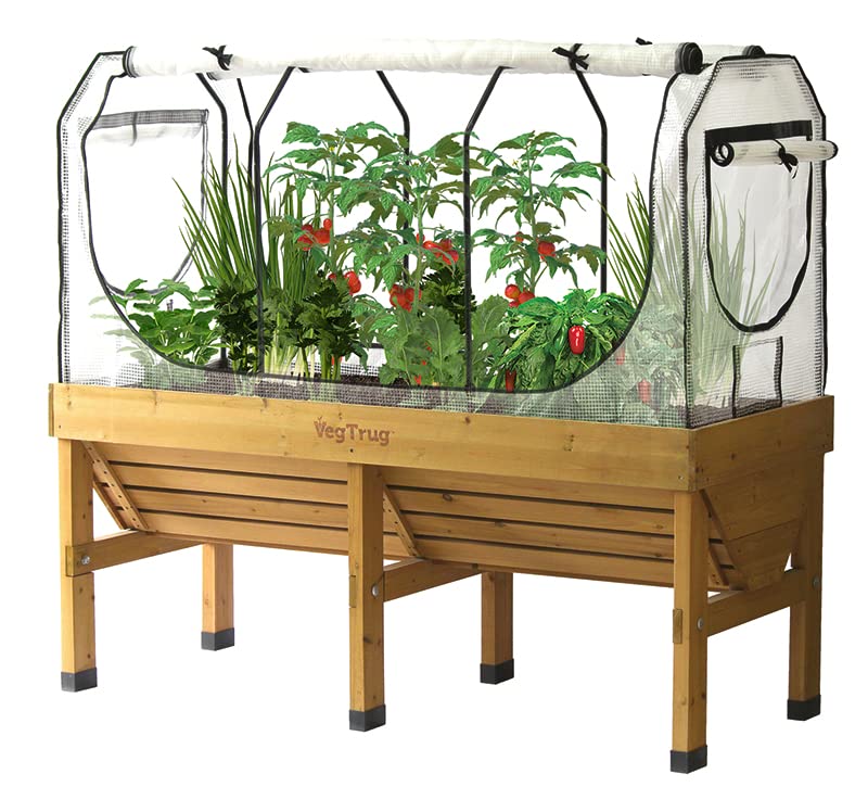 VegTrug Medium Greenhouse Frame & Multi Cover Set - White PE & Mesh