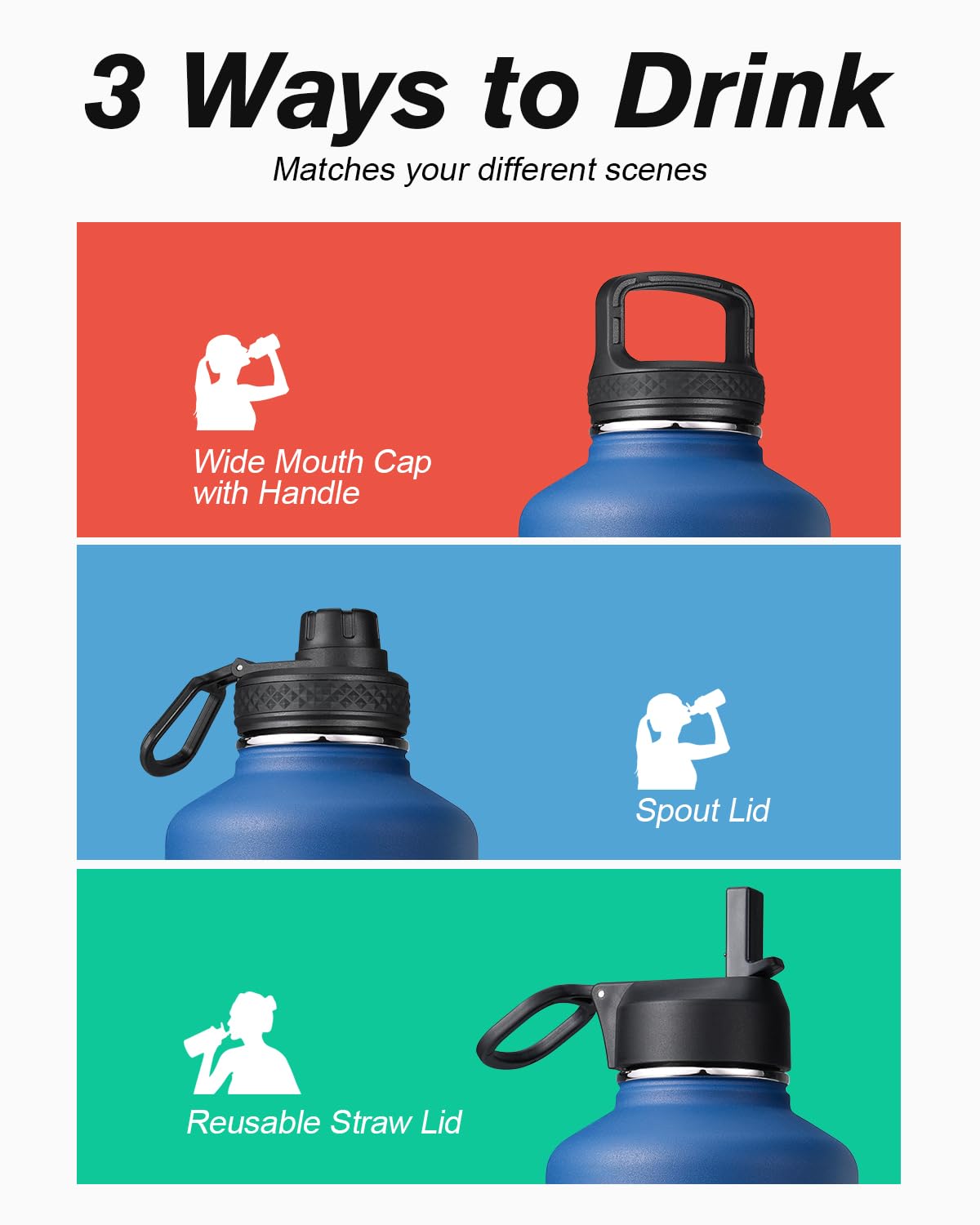 Coolflask 2L Insulated Water Bottle | Stainless Steel Leakproof Flask