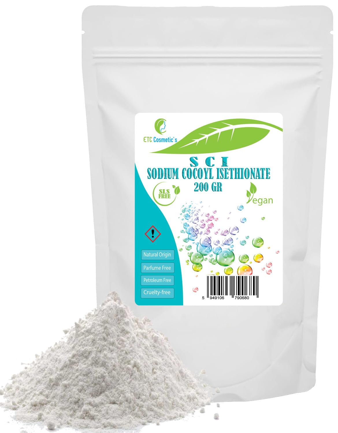 Jolof Store Sodium Cocoyl Isethionate SCI – Vegan Sulphate-Free (200g)
