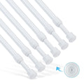 Goowin 6-Pack Tension Rods | 55-90cm Adjustable No-Drill Closet Rods