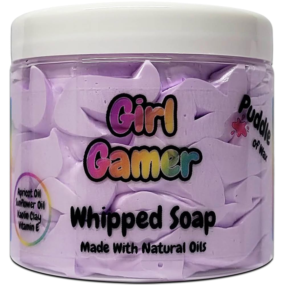 Puddle of Wax Girl Gamer Whipped Soap – Fruity Vegan Body Wash 150g