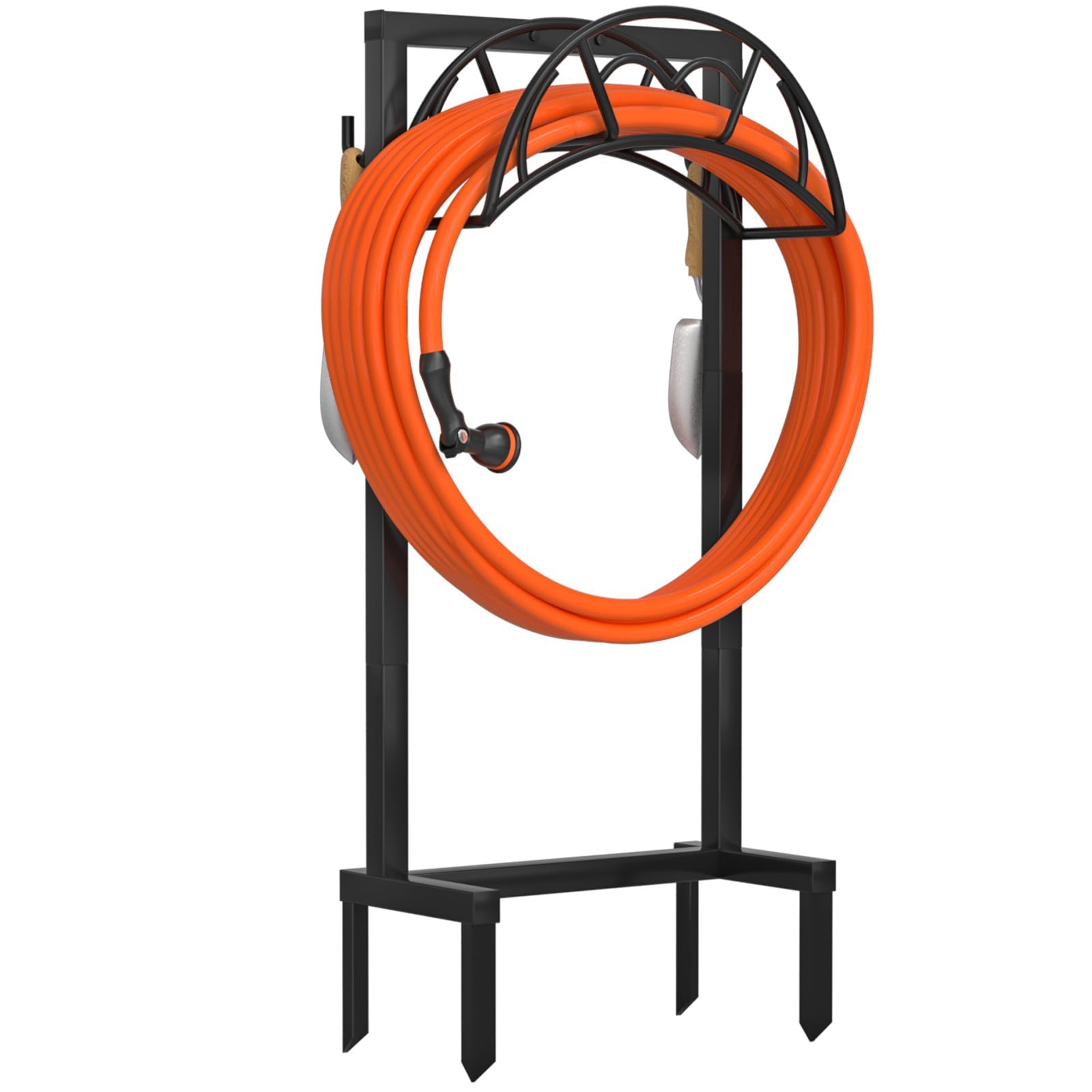 VyGrow Freestanding Garden Hose Holder – Heavy Duty Metal Hose Stand