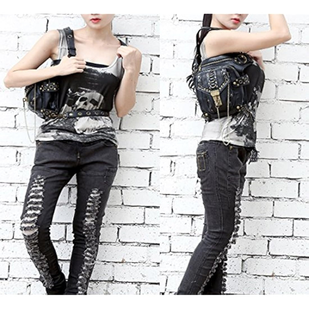 FiveloveTwo Tactical Drop Leg Bag | Steampunk Waist Pack & Messenger