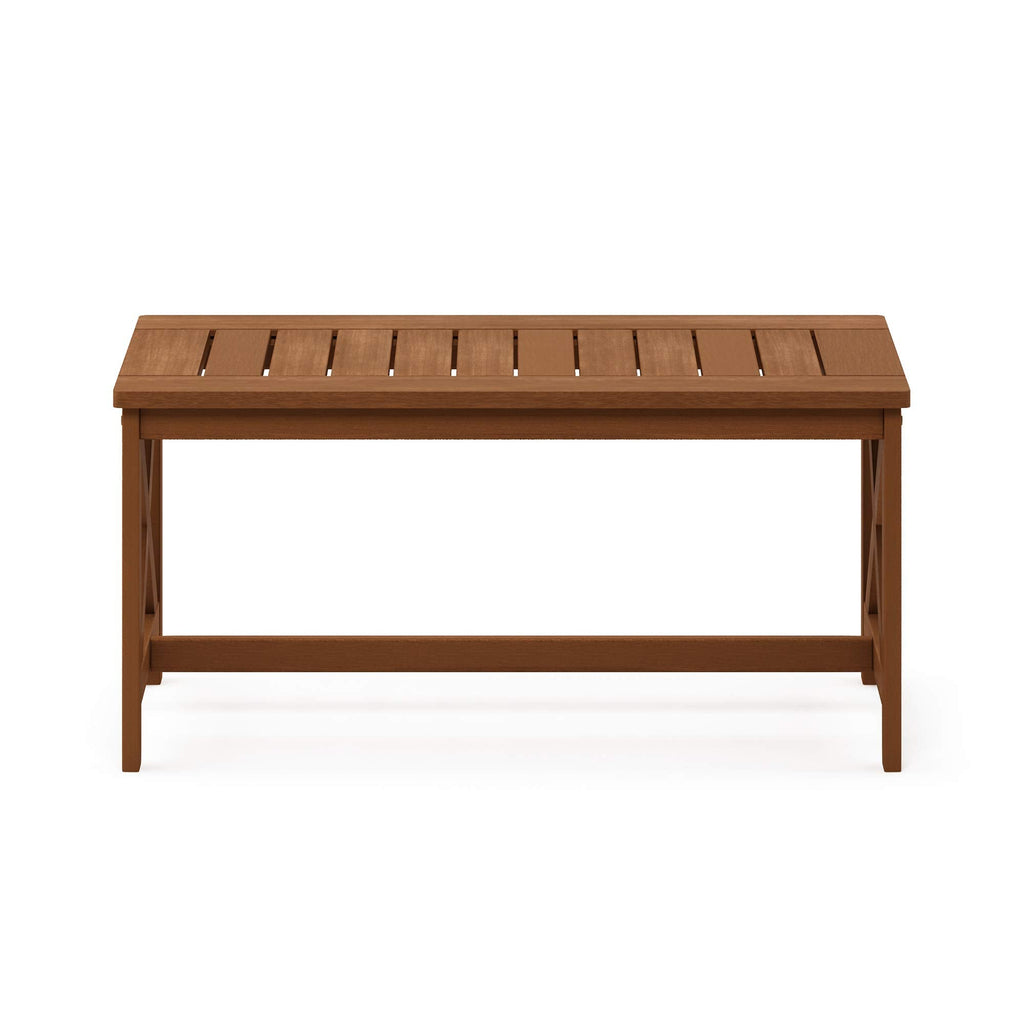 Furinno Meranti Wood Cross Design Patio Coffee Table – Natural
