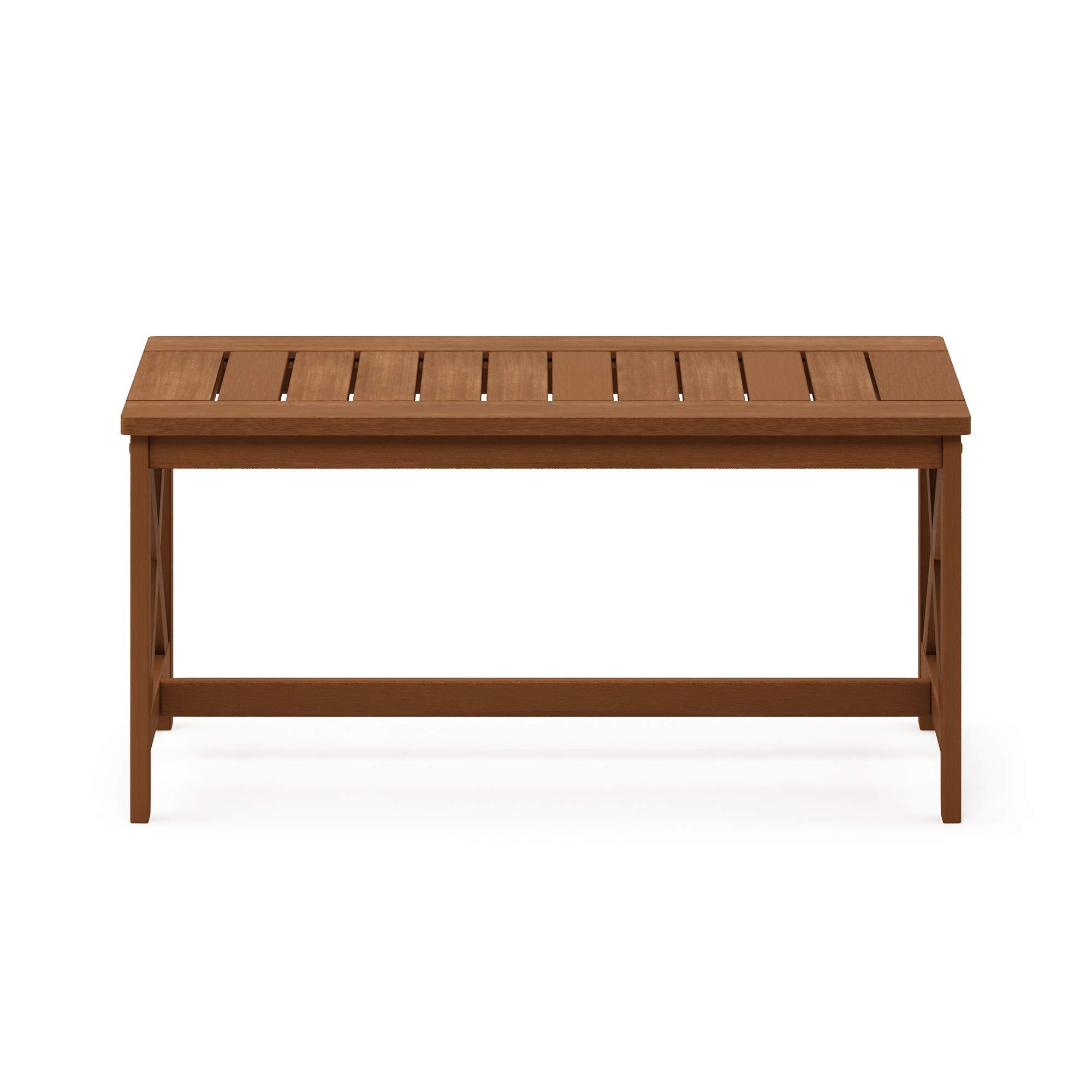 Furinno Meranti Wood Cross Design Patio Coffee Table – Natural