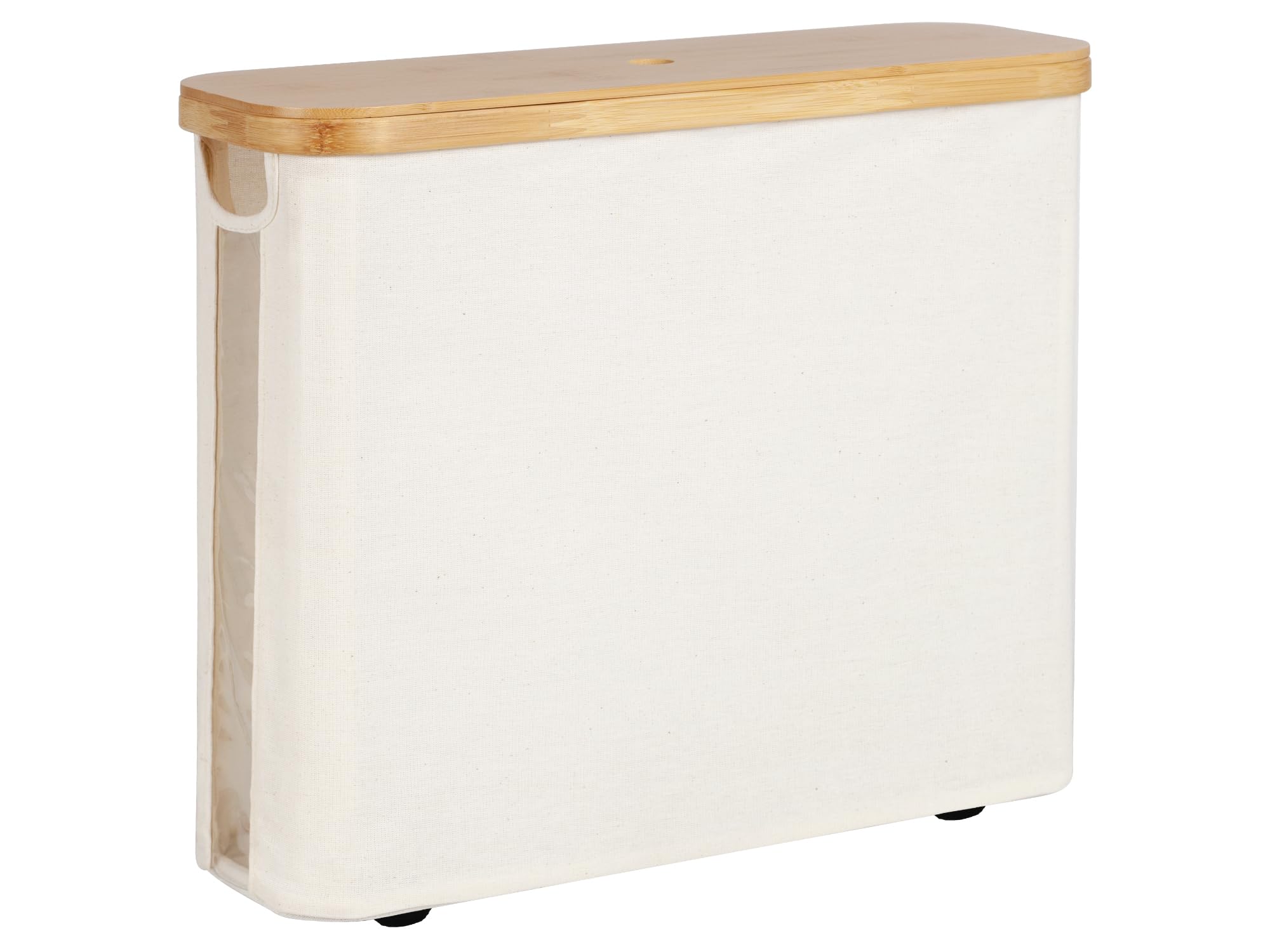 StorageWorks Toilet Paper Storage Box with Bamboo Lid - Holds 12 Rolls