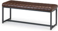 Julian Bowen Brooklyn Upholstered Bench – Brown Faux Leather